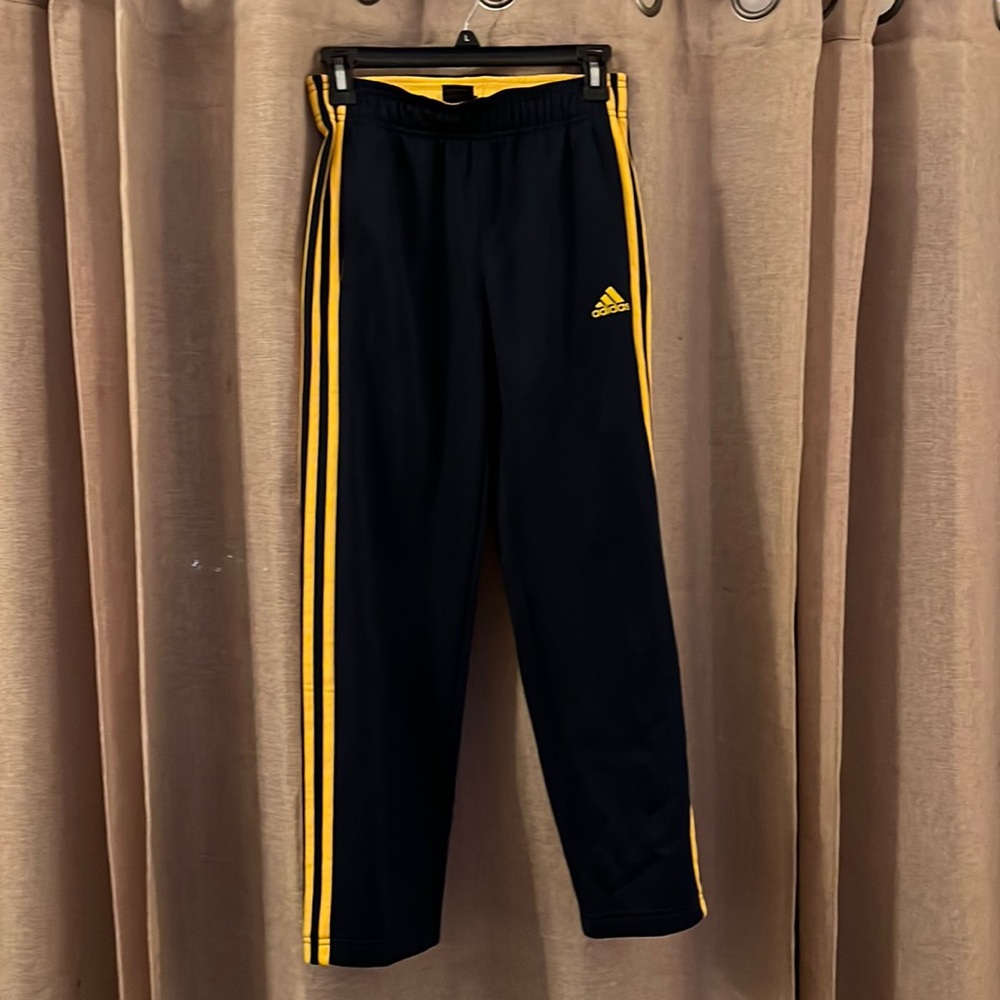 Like New Adidas Blue and Yellow Track Pants
